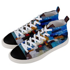 Abstract Men s Mid-top Canvas Sneakers