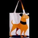 Stub Illustration Cute Animal Dog Zipper Classic Tote Bag View2