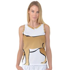Dog Brown Pet Animal Tail Eskimo Women s Basketball Tank Top