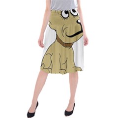 Dog Cute Sitting Puppy Pet Midi Beach Skirt