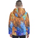 Blue brown  texture                                       Men s Hooded Puffer Jacket View2