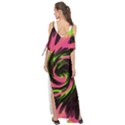 Swirl Black Pink Green Maxi Chiffon Cover Up Dress View2