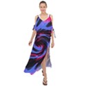 Swirl Black Blue Pink Maxi Chiffon Cover Up Dress View1