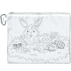 Coloring Picture Easter Easter Bunny Canvas Cosmetic Bag (xxxl) by Sapixe