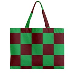 Background Checkers Squares Tile Zipper Mini Tote Bag by Sapixe