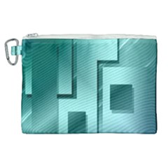 Green Figures Rectangles Squares Mirror Canvas Cosmetic Bag (xl) by Sapixe