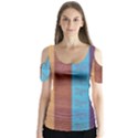 Background Desktop Squares Butterfly Sleeve Cutout Tee  View1