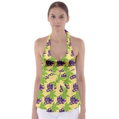 Grapes Background Sheet Leaves Babydoll Tankini Top