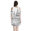 Line Art Architecture Church Shoulder Cutout Velvet One Piece View2