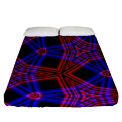 Pattern Abstract Wallpaper Art Fitted Sheet (queen Size)