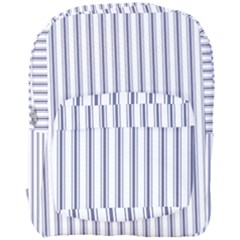 Mattress Ticking Wide Striped Pattern In Usa Flag Blue And White Full Print Backpack by PodArtist