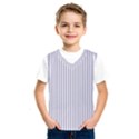 Mattress Ticking Narrow Striped Pattern in USA Flag Blue and White Kids  SportsWear View1