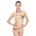 Flower Traditional Chinese Painting High Neck Bikini Set View1