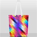 Abstract Background Colorful Pattern Full Print Rope Handle Tote (Small) View2