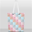 Abstract Pattern Background Pastel Full Print Rope Handle Tote (Small) View2