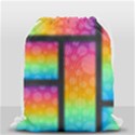 Background Colorful Abstract Drawstring Bag (Small) View1