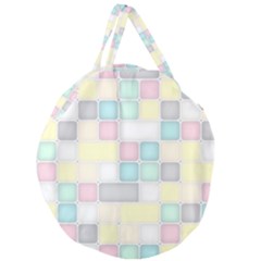 Background Abstract Pastels Square Giant Round Zipper Tote