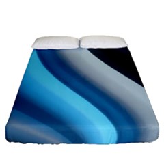Abstract Pattern Lines Wave Fitted Sheet (queen Size)