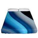 Abstract Pattern Lines Wave Fitted Sheet (Queen Size) View1