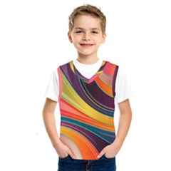 Abstract Colorful Background Wavy Kids  Sportswear