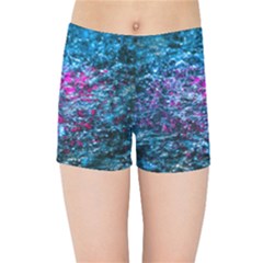 Water Color Violet Kids Sports Shorts by FunnyCow