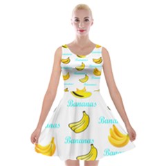 Bananas Velvet Skater Dress by cypryanus