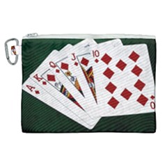 Poker Hands   Royal Flush Diamonds Canvas Cosmetic Bag (xl) by FunnyCow