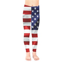 American Usa Flag Kids  Legging by FunnyCow