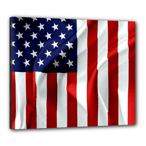 American Usa Flag Vertical Canvas 24  X 20  by FunnyCow