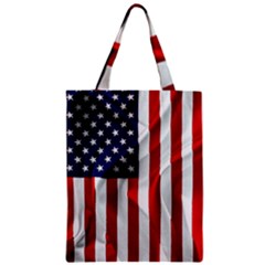 American Usa Flag Vertical Classic Tote Bag by FunnyCow