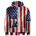 American Usa Flag Vertical Men s Zipper Hoodie View1