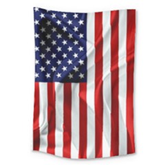 American Usa Flag Vertical Large Tapestry by FunnyCow