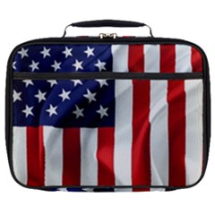 American Usa Flag Vertical Full Print Lunch Bag by FunnyCow