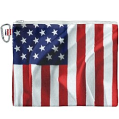 American Usa Flag Vertical Canvas Cosmetic Bag (xxxl) by FunnyCow