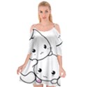 Kitty Cuddling Cat Kitten Feline Cutout Spaghetti Strap Chiffon Dress View1