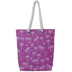 Tropical Pattern Full Print Rope Handle Tote (small) by Valentinaart