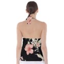 Beautiful tropical Black Pink Florals  Babydoll Tankini Top View2