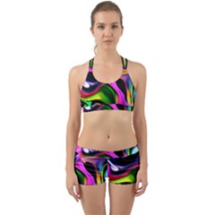 Colorful Smoke Explosion Back Web Gym Set