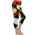 White And Red Sunlit Tulips Capri Winter Leggings  View3