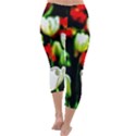 White And Red Sunlit Tulips Capri Winter Leggings  View4