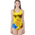 Yellow Maple Leaves One Piece Swimsuit View1