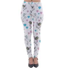 Unicorn, Pegasus And Hearts Lightweight Velour Leggings
