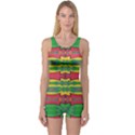 Shapes rows pattern                                       Women s Boyleg One Piece Swimsuit View1
