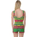 Shapes rows pattern                                       Women s Boyleg One Piece Swimsuit View2
