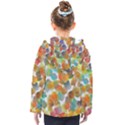 Colorful paint brushes on a white background                                       Kids  Hooded Puffer Jacket View2