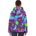 Paint spots texture                                        Women s Hooded Puffer Jacket View2