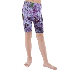Lilac Bumble Bee Kids  Mid Length Swim Shorts