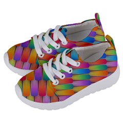 Colorful Textured Shapes Pattern                              Kids  Lightweight Sports Shoes