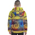 Painted swirls                                    Men s Hooded Puffer Jacket View2