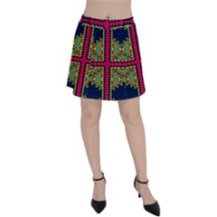 Distorted Shapes On A Blue Background                                       Panel Skirt